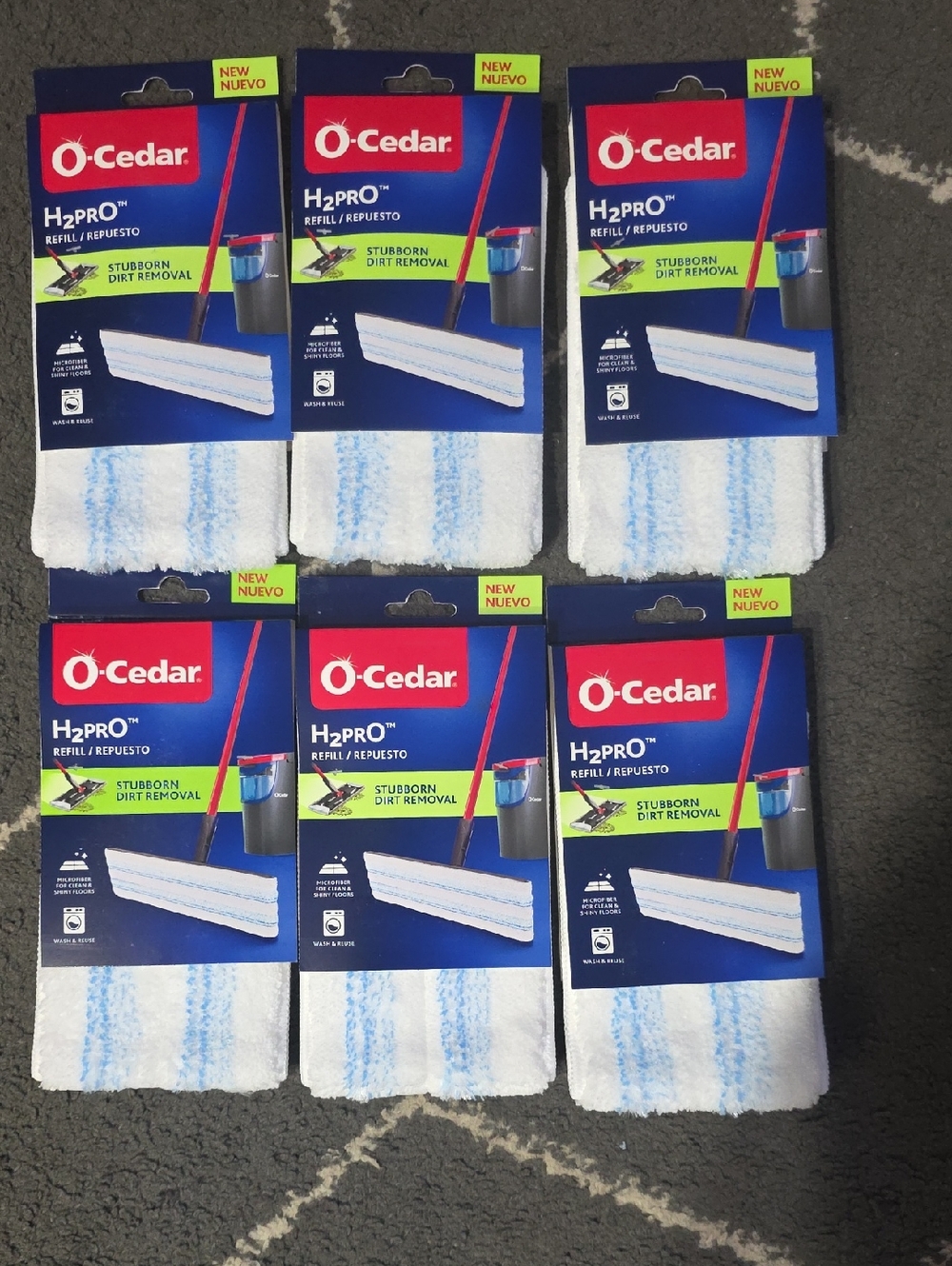 O-Cedar H2PRO Refill Mop Pads -  (6 Pack)